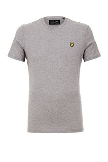 Однотонная хлопковая футболка с короткими рукавами Lyle & Scott