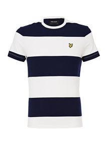 Хлопковая футболка в полоску с круглым вырезом Lyle & Scott
