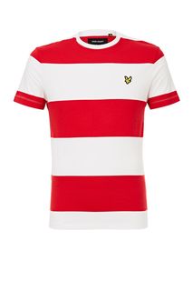 Хлопковая футболка в полоску с круглым вырезом Lyle & Scott