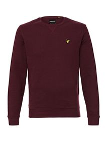 Хлопковый свитшот бордового цвета Lyle & Scott