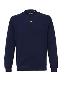 Хлопковый свитшот синего цвета Lyle & Scott
