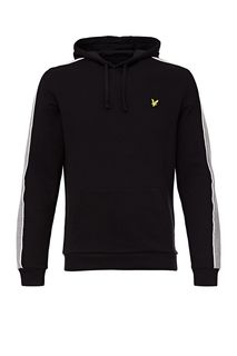 Хлопковая толстовка черного цвета с капюшоном Lyle & Scott
