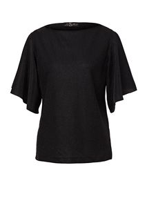 Черная блуза с серебристым переливом Lussotico