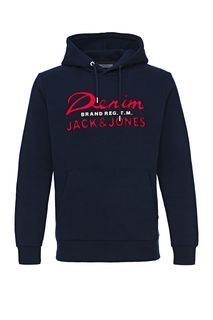 Синяя толстовка с нашивками Jack & Jones