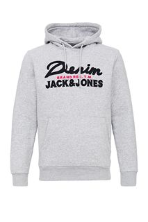 Серая толстовка с нашивками Jack & Jones
