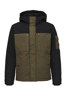 Демисезонная куртка с контрастным капюшоном Jack & Jones