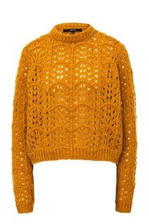 Укороченный джемпер коричневого цвета Vero Moda
