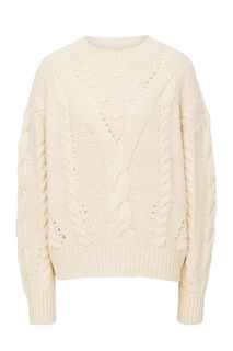 Оверсайз свитер молочного цвета с косами Vero Moda
