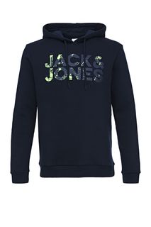 Синяя толстовка с капюшоном Jack & Jones