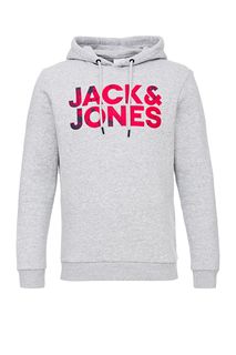 Серая толстовка с капюшоном Jack & Jones
