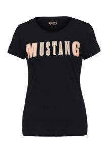 Футболка из хлопка с логотипом бренда Mustang