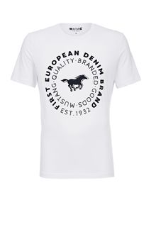 Футболка из хлопка с короткими рукавами Mustang