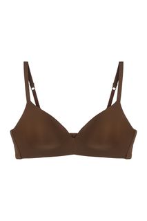 Коричневый бюстгальтер из микрофибры без косточек Oroblu