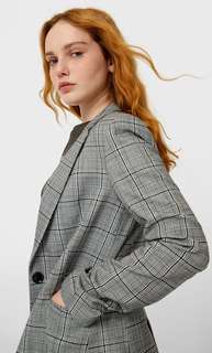Stradivarius Трикотажный Пиджак Женская Коллекция Серый Средний M
