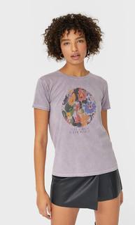 Stradivarius Футболка С Принтом Женская Коллекция Multicolor L