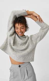 Stradivarius Свитер С Высоким Горлом Женская Коллекция Пестро-Серый M