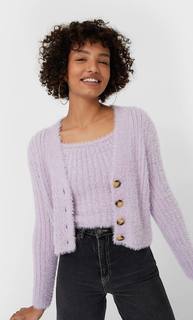 Stradivarius Кардиган Из Мягкой Ткани Женская Коллекция Multicolor S