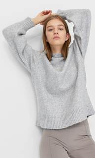 Stradivarius Свитер Из Валяной Пряжи Женская Коллекция Пестро-Серый L