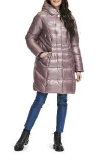 Пуховик-пальто женский D`IMMA 2015 розовый 58-170