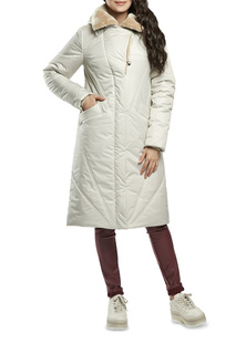 Пуховик-пальто женский D`IMMA 2016 бежевый 60-170