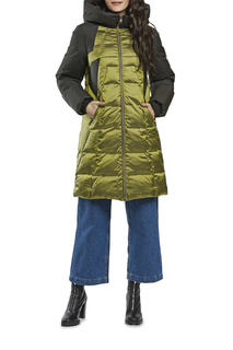 Пуховик-пальто женский D`IMMA 2003 зеленый 50-170