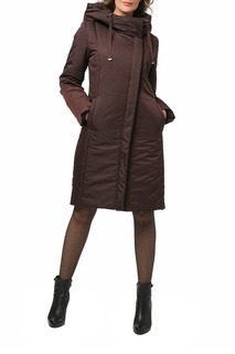 Пуховик-пальто женский DIZZYWAY 20302 коричневый 56