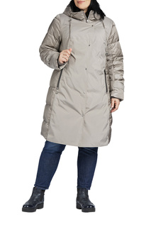 Пуховик-пальто женский D`IMMA 2001 коричневый 50-170