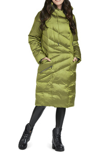Пуховик-пальто женский D`IMMA 2020 зеленый 52-170