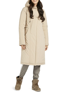 Пуховик-пальто женский D`IMMA 2021 бежевый 54-170