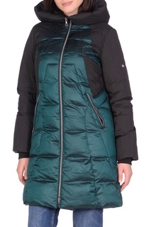 Пуховик-пальто женский D`IMMA 2003 зеленый 48-170