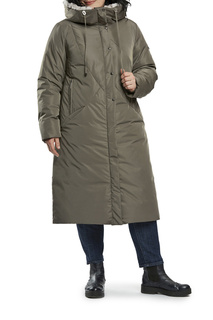 Пуховик-пальто женский D`IMMA 2023 зеленый 54-170