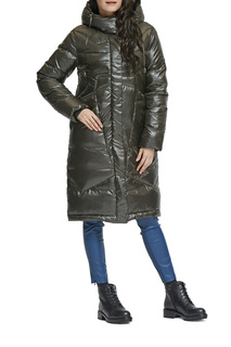 Пуховик-пальто женский D`IMMA 2012 зеленый 42-170
