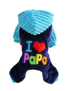 комбинезон для собак Petcircle I love papa, мужской, в ассортименте, XXS, длина спины 19см