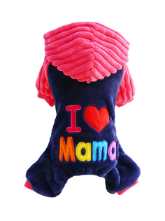 комбинезон для собак Petcircle I love mama, женский, в ассортименте, XS, длина спины 25 см