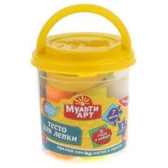 Набор тесто для лепки MultiArt S1557PD-PD 7 цветов, 2 формочки, в ассортименте