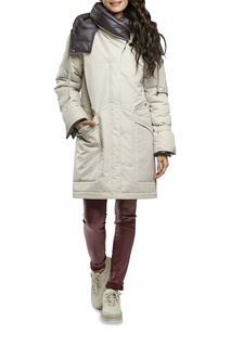 Пуховик-пальто женский D`IMMA 2025 бежевый 58-170