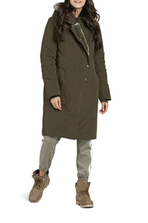 Пуховик-пальто женский D`IMMA 2022 зеленый 44-170