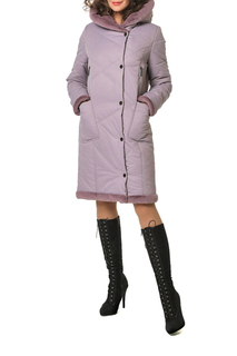 Пуховик-пальто женский DizzyWay 19424 фиолетовый 46