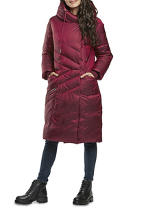 Пуховик-пальто женский D`IMMA 2020 красный 60-170