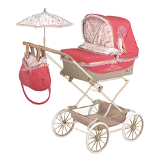 Коляска с сумкой и зонтиком для кукол REBORN Мартина 82033 90 см складная De Cuevas