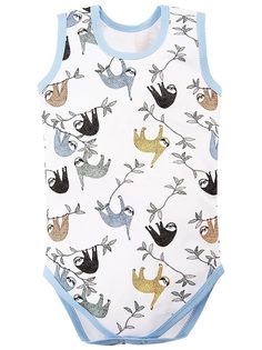 Боди-майка Веселый малыш Мамин ленивец, р.74 (интерлок)