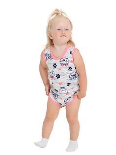 Боди-майка One Веселый малыш Умница, разноцветный р.74