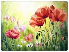 Подставки на пробке Полевые маки 40х29 см (4шт) Top Art Studio