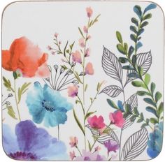 Подставки под стакан на пробке Цветочный луг 10.5х10.5см (6шт) Creative Tops