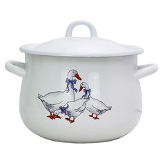 Кастрюля грушевидная "Гуси" 3,5л 18см 01-RГ1913сб/4 No Brand