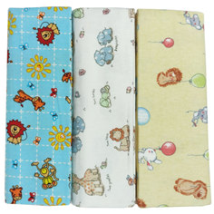 Пеленка Папитто фланелевая 120х90 3 шт. 4017