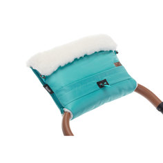 Муфта меховая для коляски Nuovita Alaska Bianco Turchese Бирюзовый