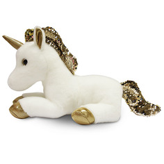 Мягкая игрушка Aurora Единорог золотой с пайетками, 30 см