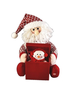 Электромеханическая игрушка Дед Мороз с сюрпризом (h=28 см, красный цвет) Mister Christmas