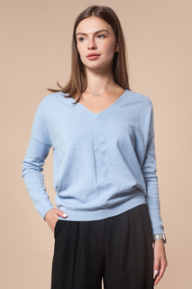 Джемпер женский Vilatte D39.462 голубой 44